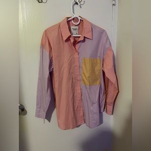 Abercrombie multi color button down shirt, medium, never worn